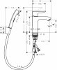 31285000 Hansgrohe Metris Jednouchwytowa bateria umywalkowa 110 z główką Bidette i wężem 160 cm, komplet odpływowy Push-Open